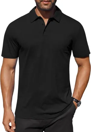 COOFANDY Men's Polo Shirts Short Sleeve Moisture Wicking Golf Shirt Fashion Casual Collared T-Shirt