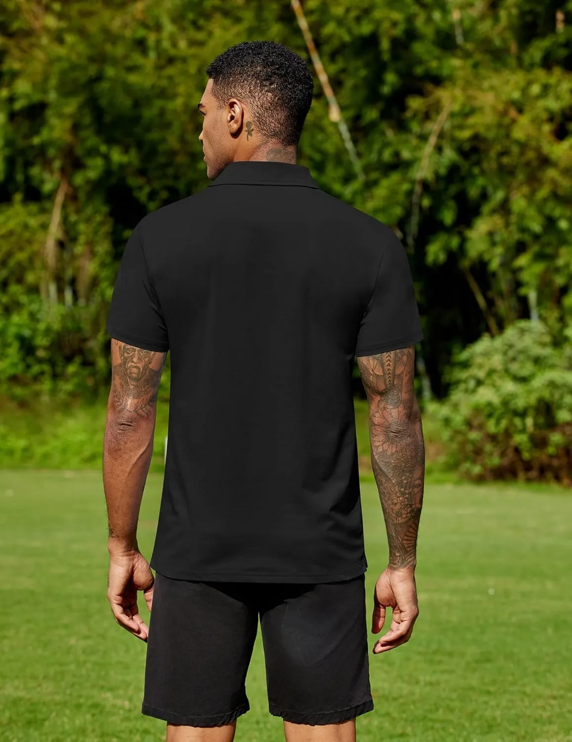 COOFANDY Men's Polo Shirts Short Sleeve Moisture Wicking Golf Shirt Fashion Casual Collared T-Shirt