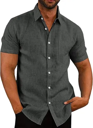 COOFANDY Men's Summer Beach Hawaiian Tropical Shirt Casual Short Sleeve Shirt