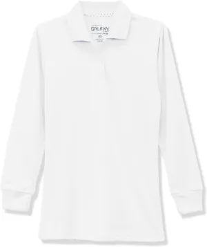 Galaxy by Harvic Girls Long Sleeve Polo Shirts School Uniform Shirt