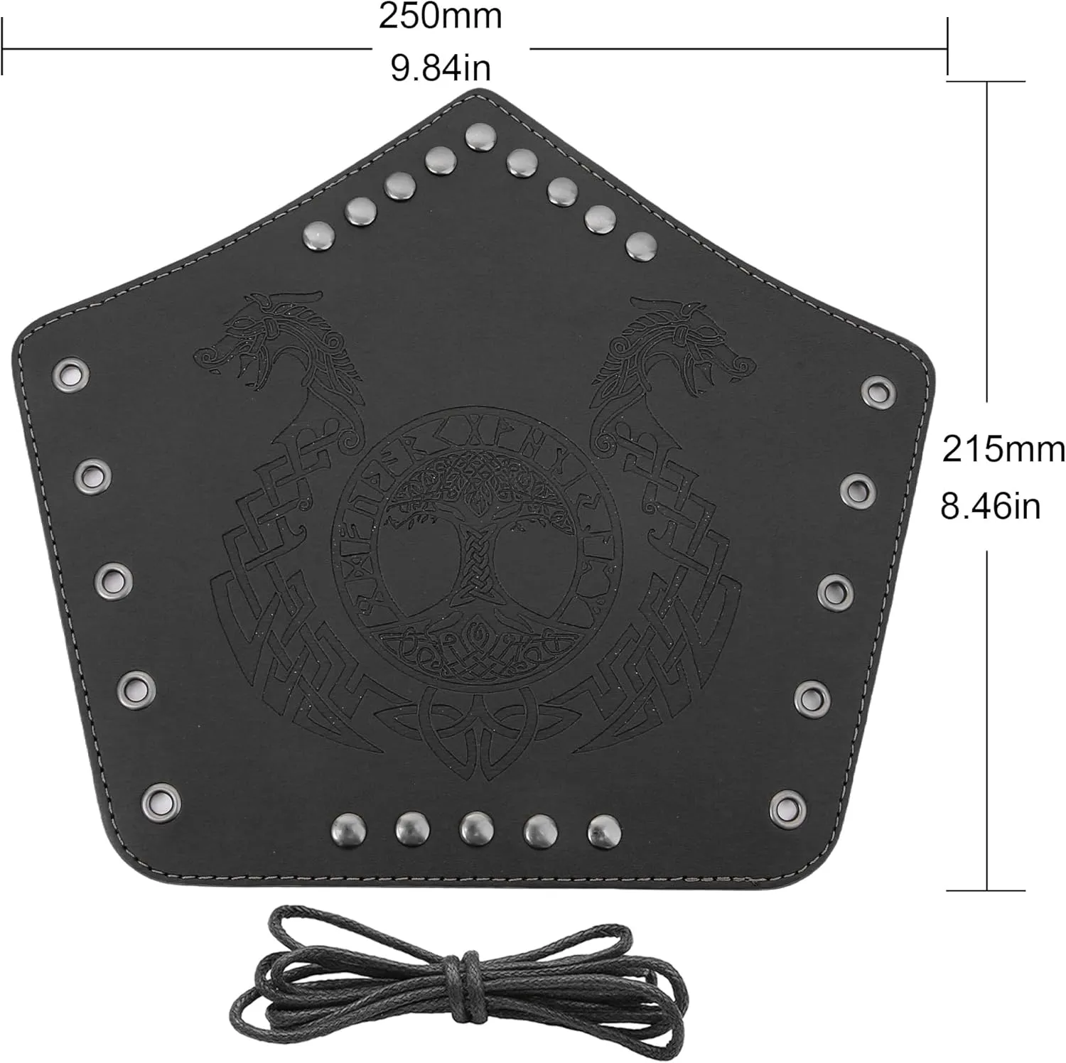 Leather Bracers Medieval for Men Viking Embossed Leather Gauntlets Armbands Costume Accessories