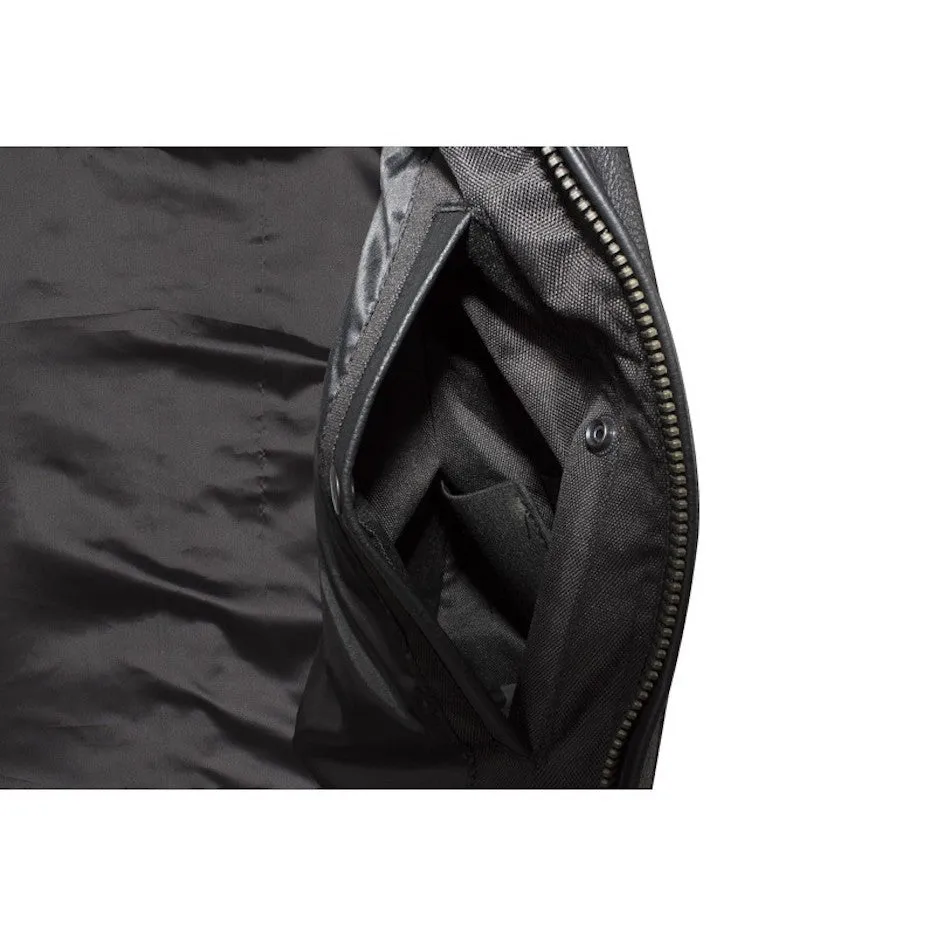 Mens Naked Leather Motorcycle Club Vest With Gun Pocket And Hidden Pockets