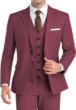 Men's Suits 3 Piece Slim Fit Suits for Men Jacket Vest Pants Suit for Wedding Prom Dinner Party