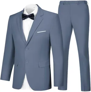 Mens Suits Slim Fit Prom Homecoming Suit for Men Wedding Business Tux Outfit 2 Piece Suit Jacket Blazer Pants Set