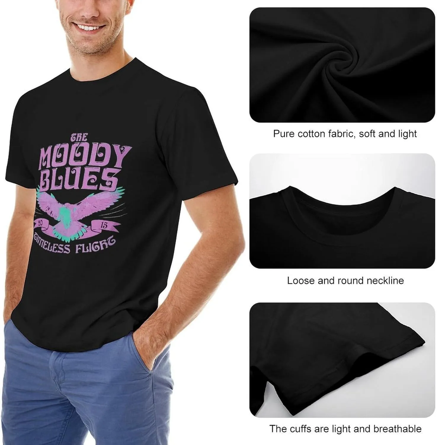 Mens T Shirt Cotton Graphic Crew Neck Short Sleeve Top Tee Fashion Shirts,Gift for Fan