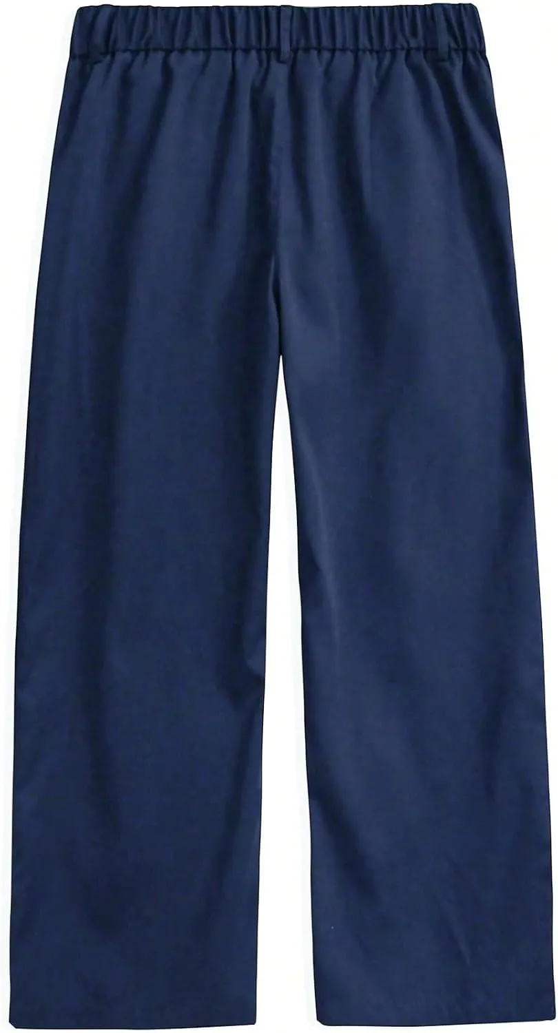 Milumia Men's High Waisted Wide Leg Pants Zipper Fly Loose Casual Trousers