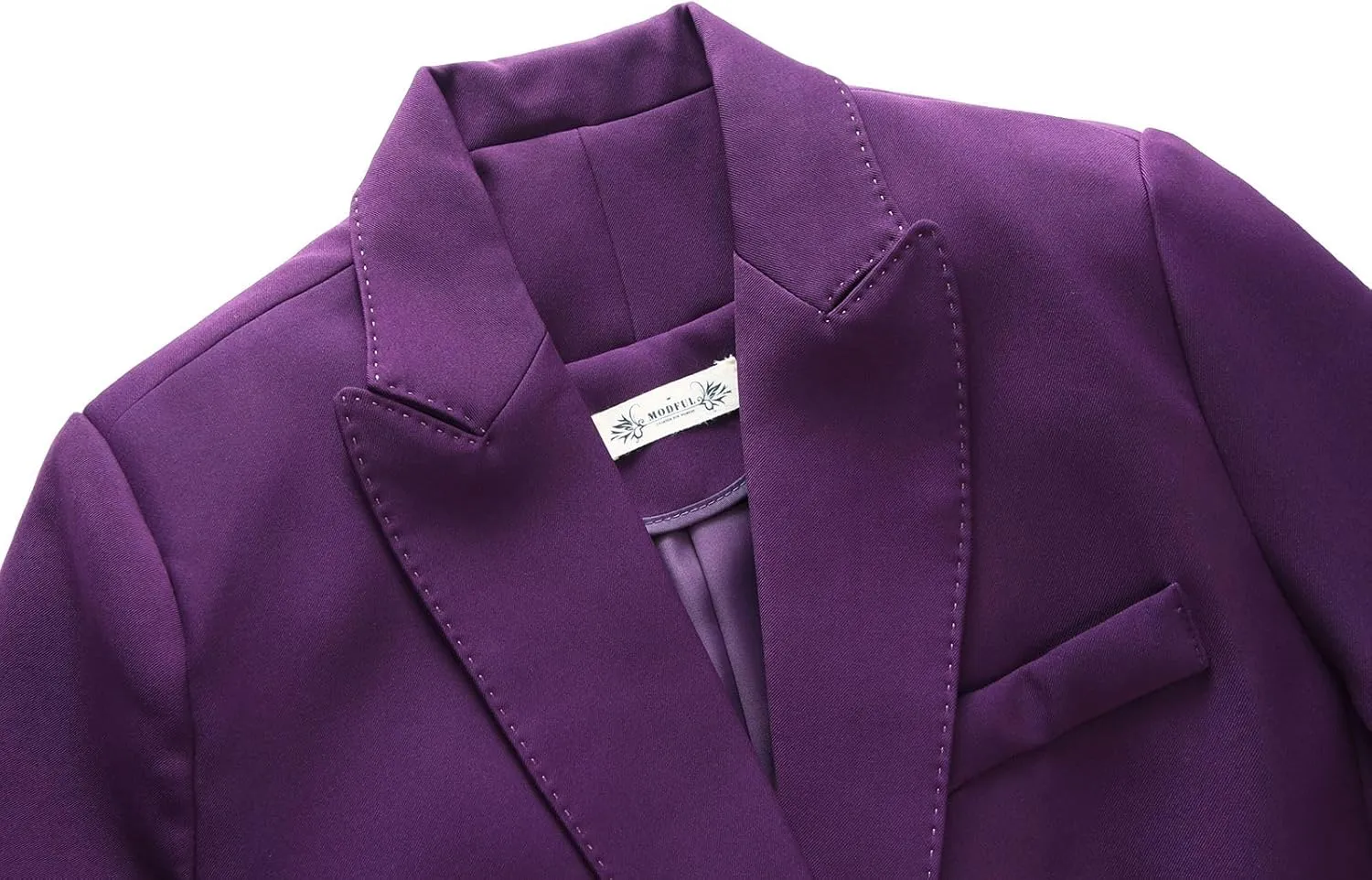 MODFUL Pant Suits for Women Business Suit Set 2 Piece Slim Fit Blazer Jacket One Button Formal Suit