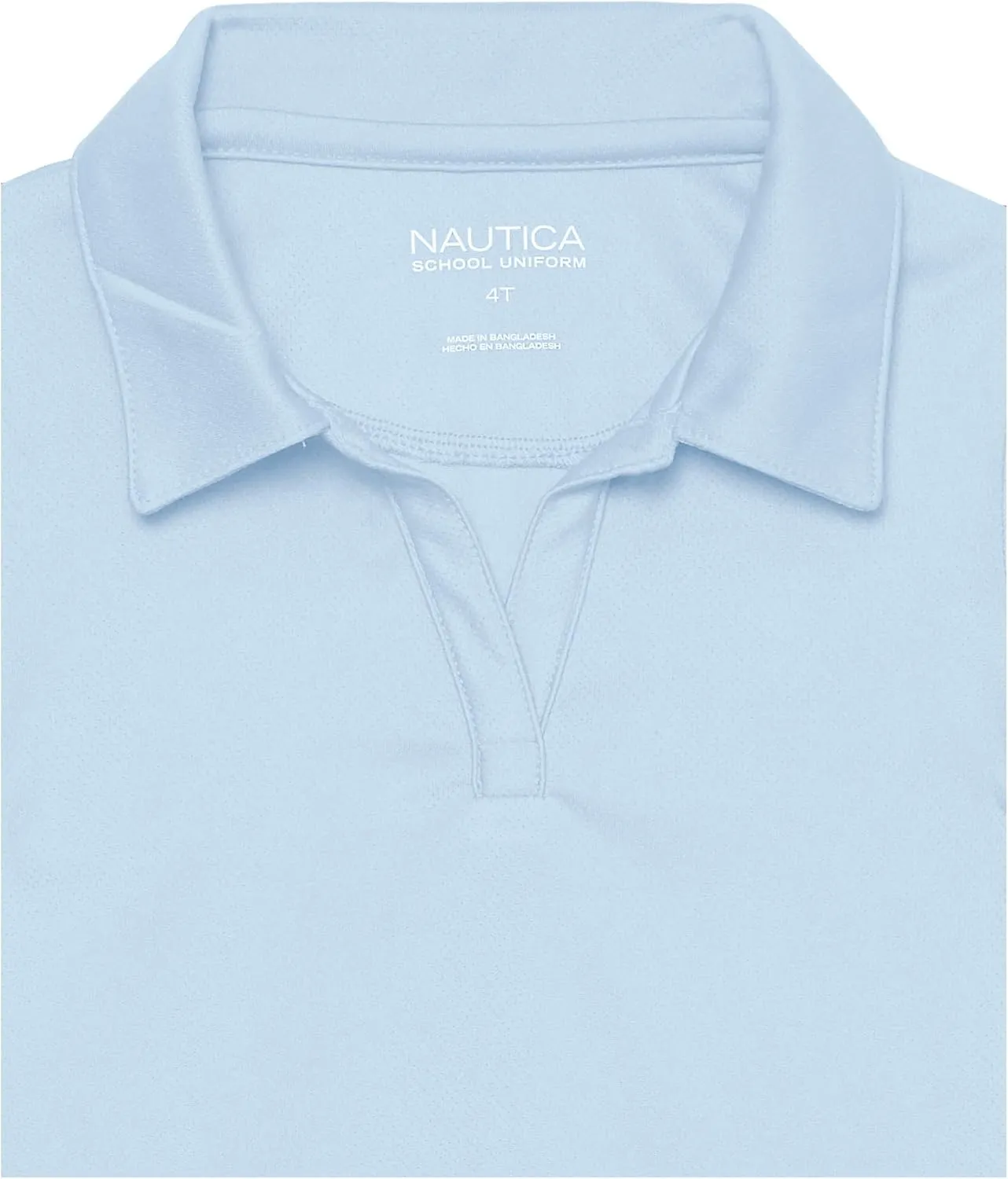 Nautica Girls' School Uniform Short Sleeve Performance Polo