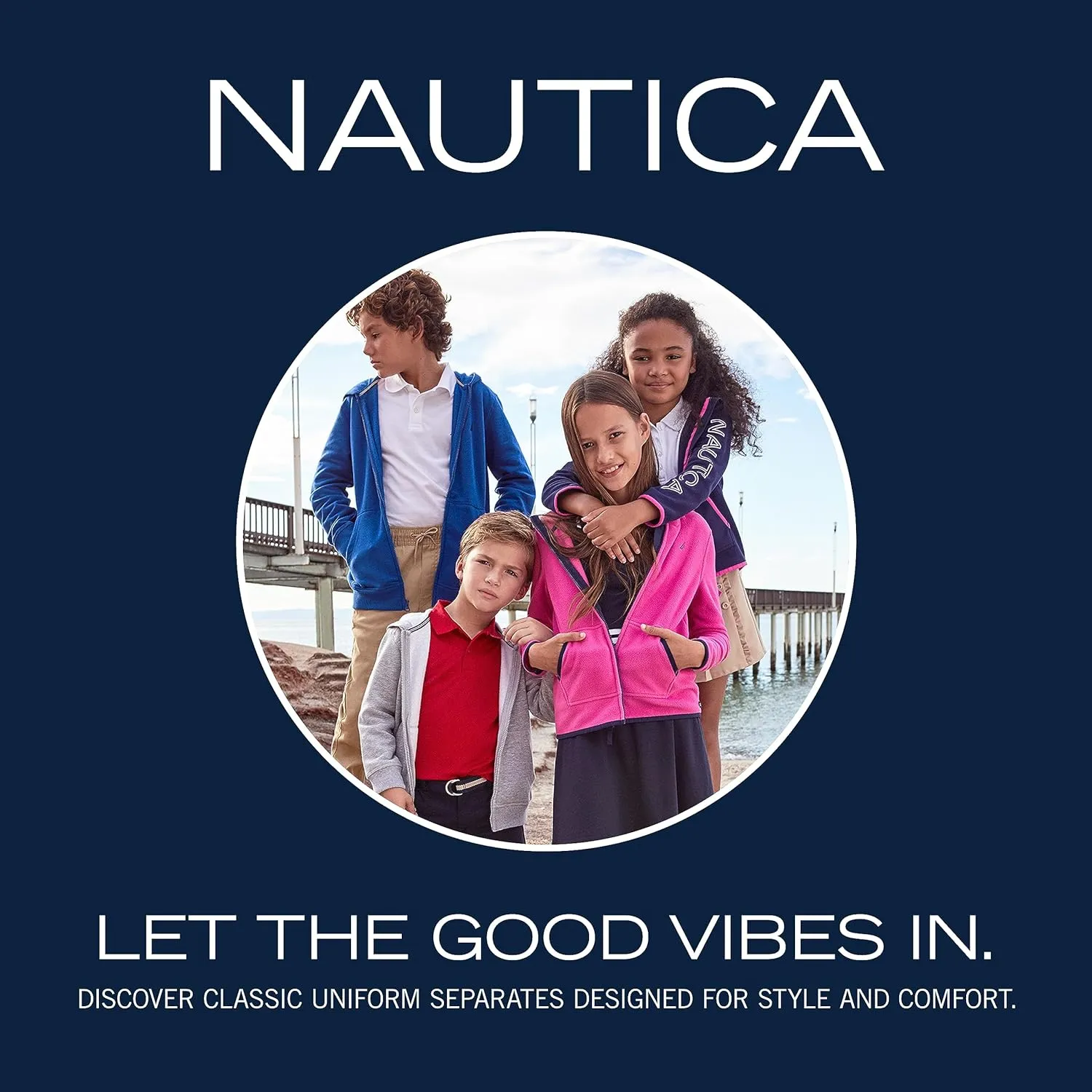 Nautica Girls' School Uniform Short Sleeve Performance Polo