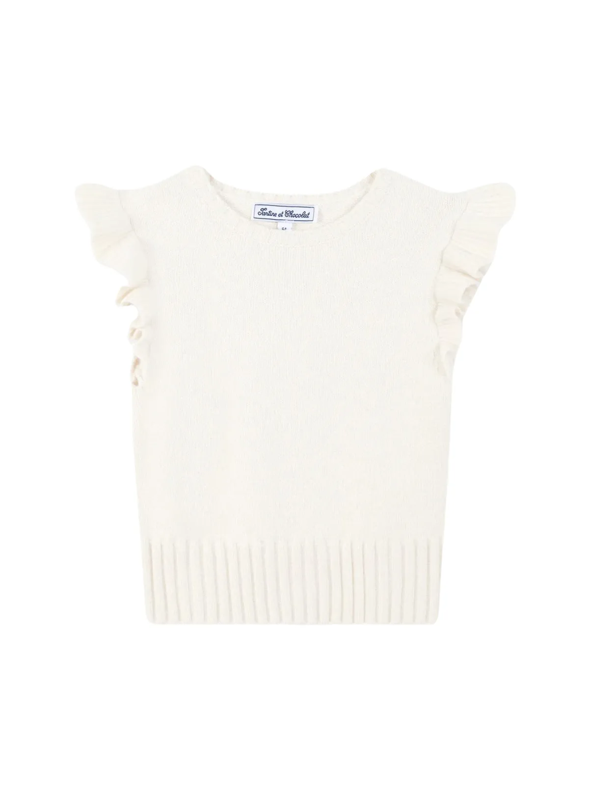 Sleeveless Ruffle Sweater