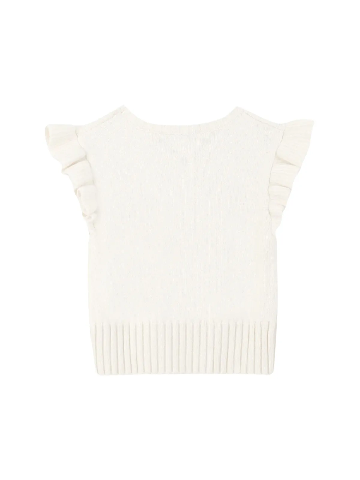 Sleeveless Ruffle Sweater