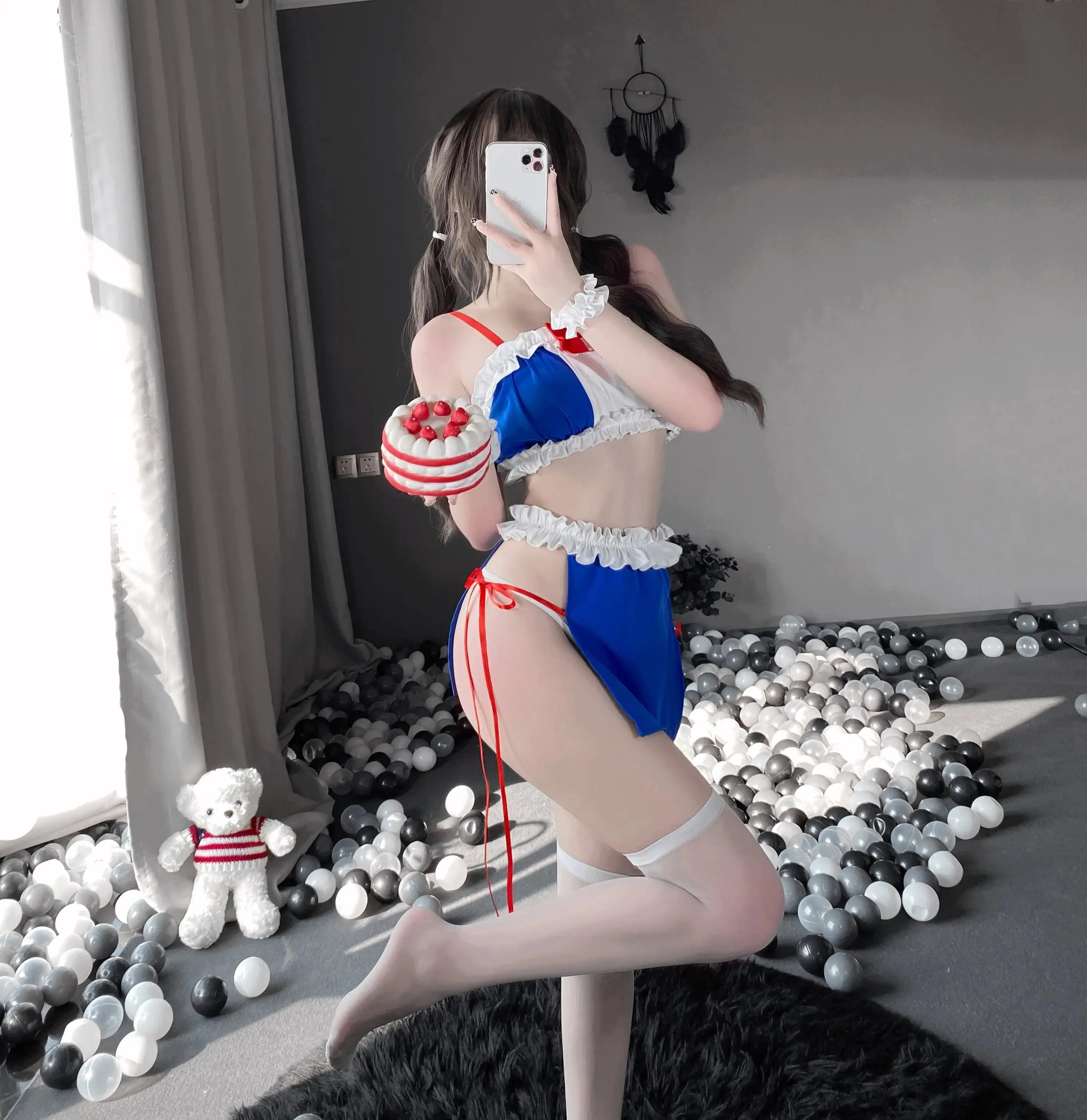 T-2513 Sexy split campus seduction uniform pure lust