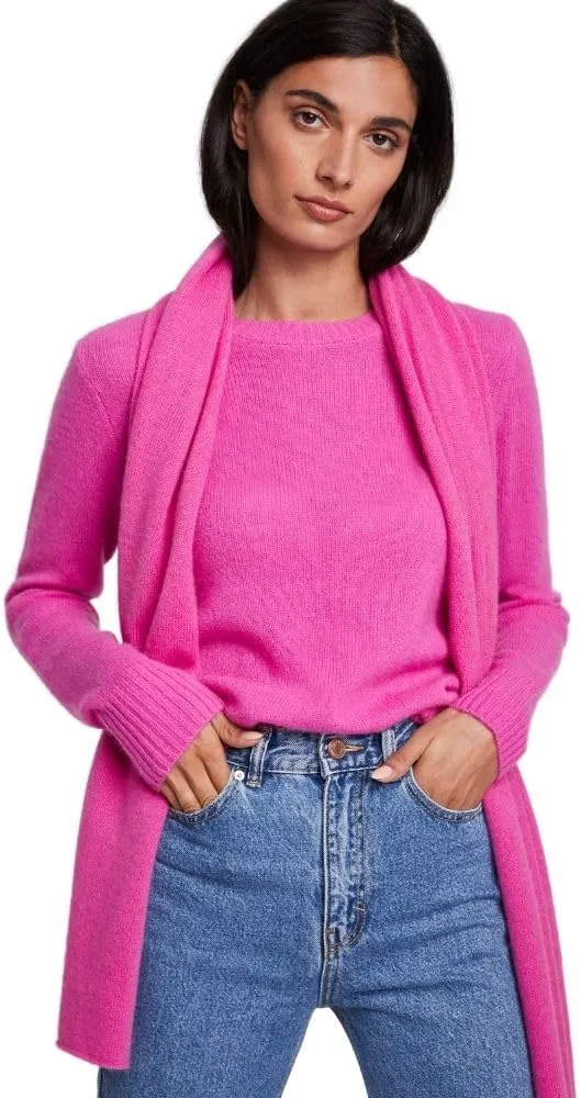 Women's 100% Pure Cashmere Long Sleeve Crew Neck Sweater - Soft, Warm, and Stylish Winter Knit Pullover