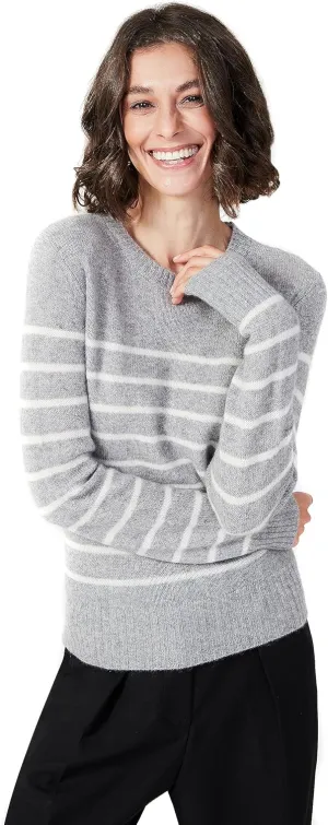 Women's 100% Pure Cashmere Long Sleeve Crew Neck Sweater - Soft, Warm, and Stylish Winter Knit Pullover