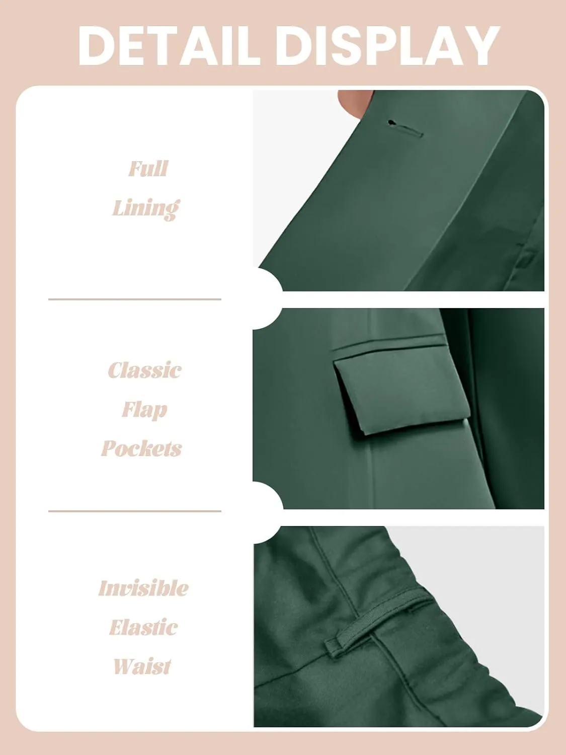 Women's Suits for Work Professional, Dressy Pant Suits for Women 2 Piece Outfits, Business Suit Set for Work