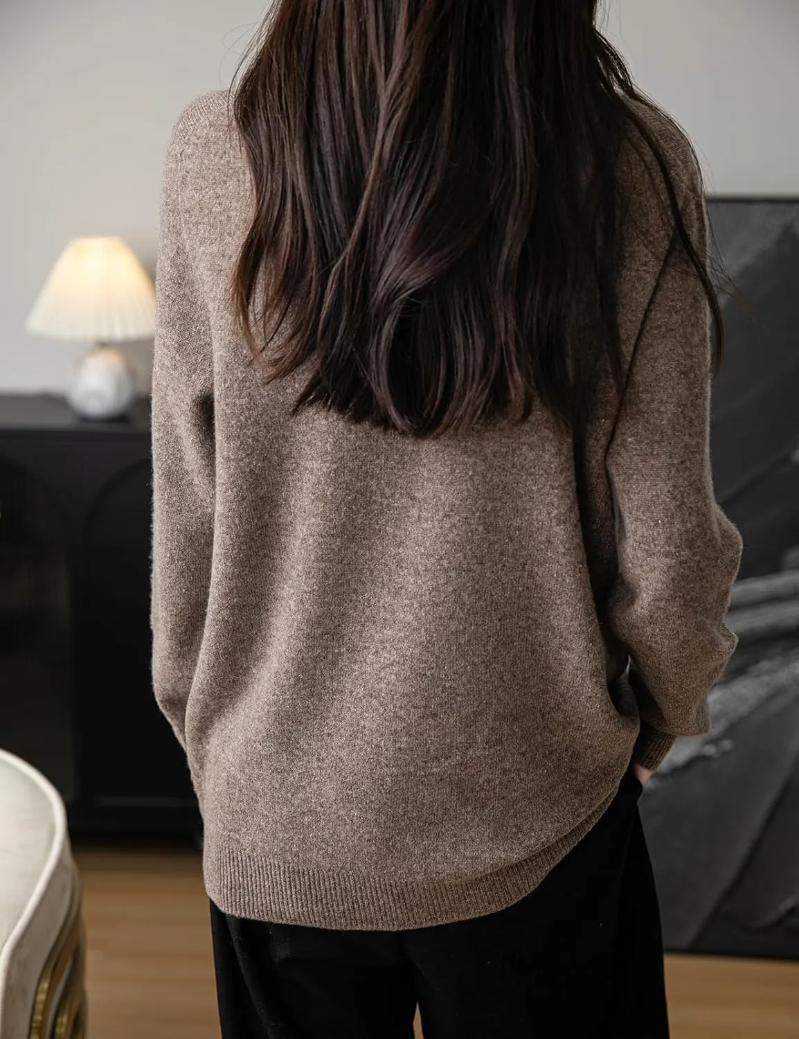 Women's Turtleneck 100% Merino Wool 2025 First-Line Ready to Wear Fall Winter Seamless Knit Pullover Sweater